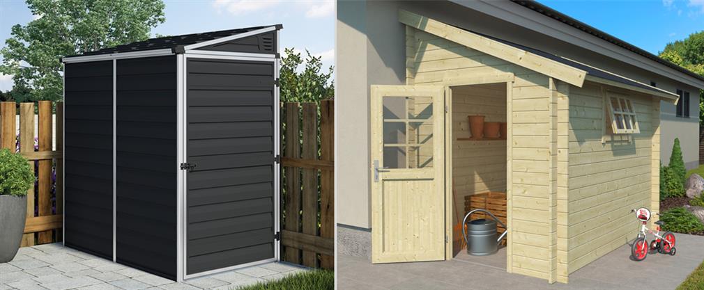 Lean-to sheds for utilising the space in the garden