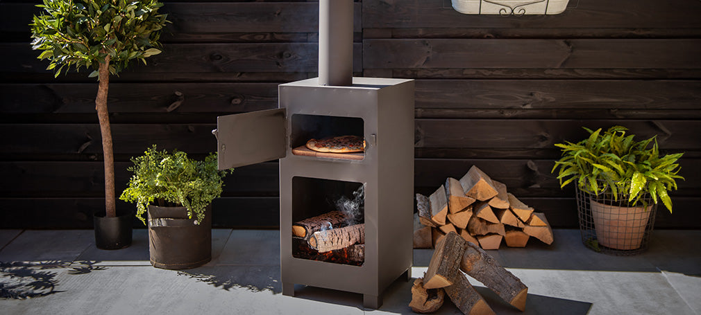 Make perfect pizzas in a woodburning pizza oven