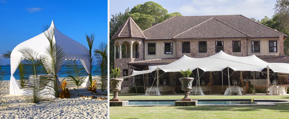 The various types of marquees and party tents