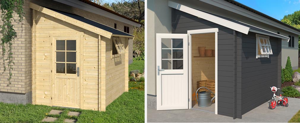 Lean-to sheds are compact and practical