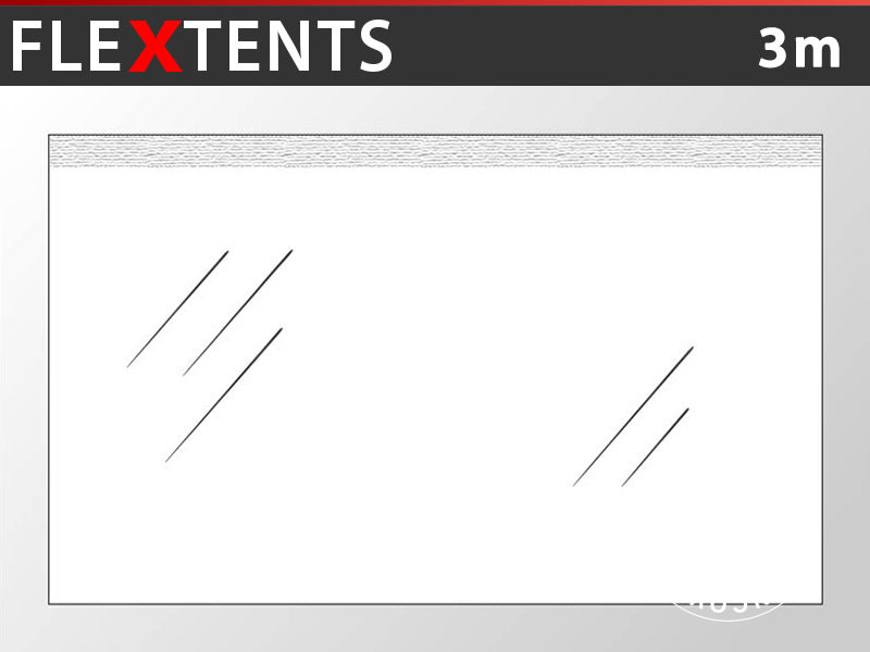 Standard sidewall for FleXtents, 3 m, Clear