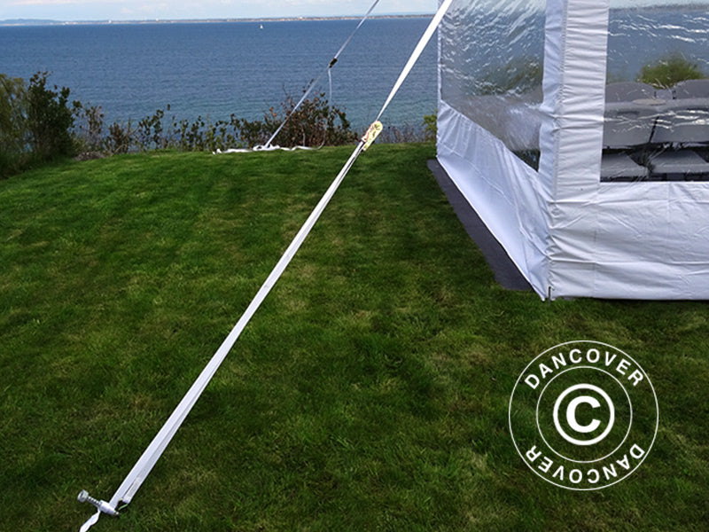 Safety Pack 4 (storm pegs 100 cm & storm straps), White