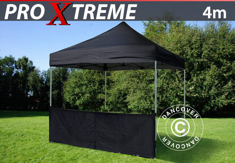 Half sidewall for FleXtents PRO Xtreme, 4 m, Black