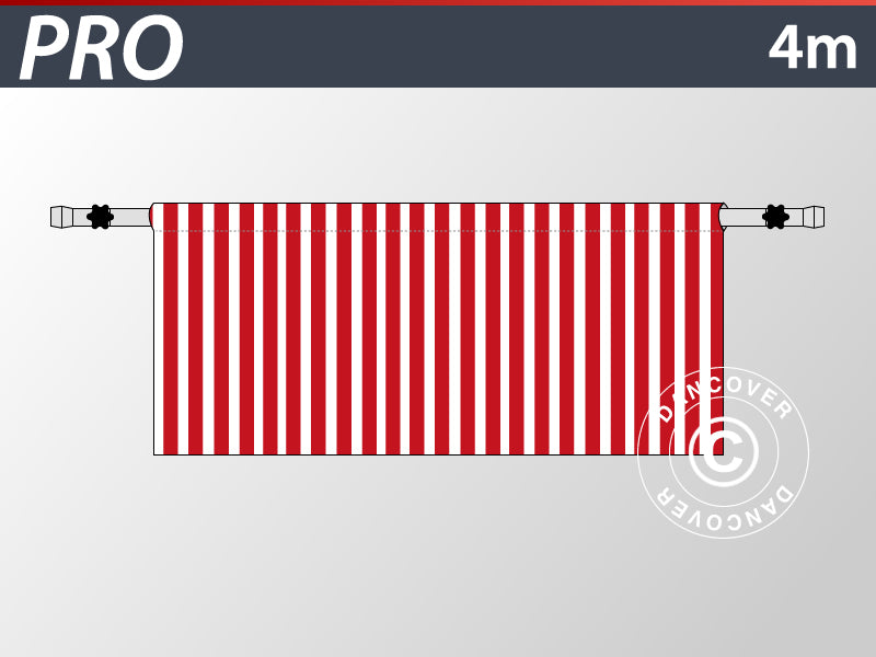 Half sidewall for FleXtents PRO, 4 m, Striped