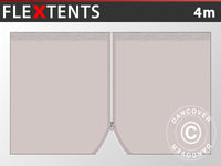 Sidewall w/zipper for FleXtents, 4 m, Latte