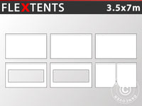 Sidewall kit for Pop up gazebo FleXtents 3.5x7 m, White