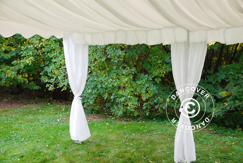 Marquee lining and leg curtain pack, White, for 4x8 m marquee