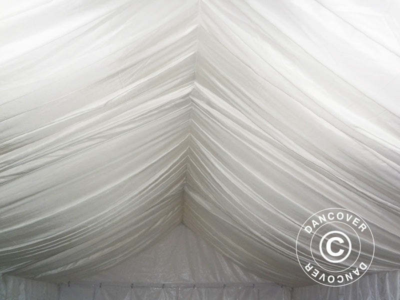 Marquee lining and leg curtain pack, White, for 6x10 m marquee