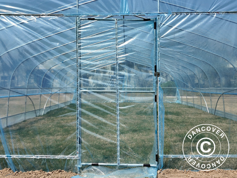 Cover for polytunnel greenhouse GH18420, 7.5x10x3 m, 100-micron PO Film, Transparent