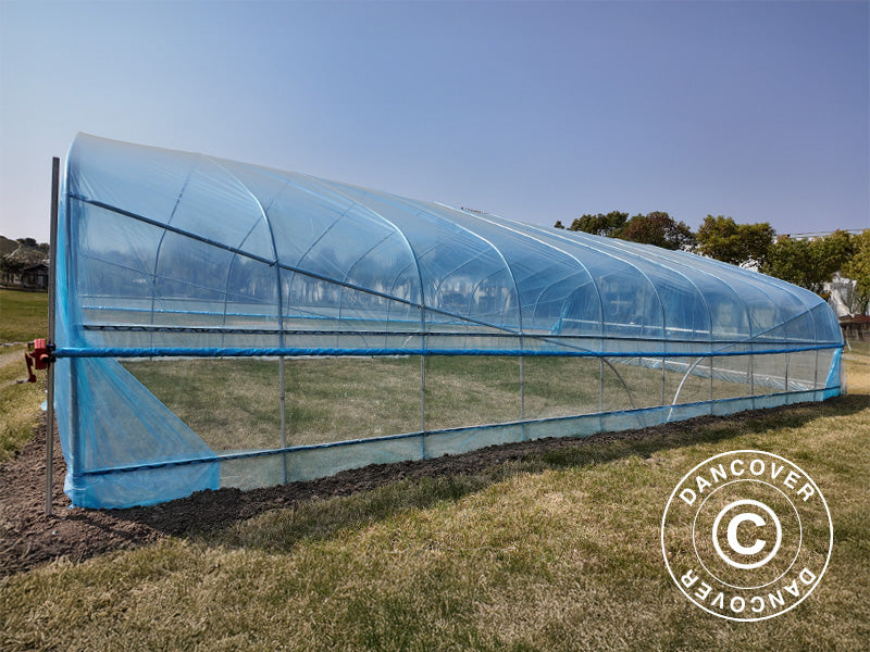Cover for polytunnel greenhouse GH18430, 7.5x20x3 m, 100-micron PO Film, Transparent