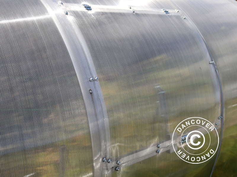 Ventilation window w/automatic opener for greenhouse Strong NOVA 4 m wide, Silver