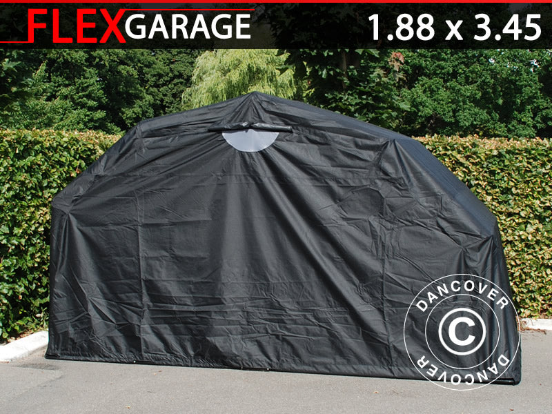 Folding garage (MC), 1.88x3.45x1.9 m, Black