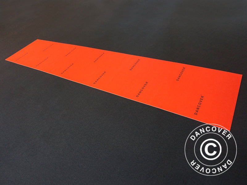 Red carpet runner w/print, 1.2x6 m