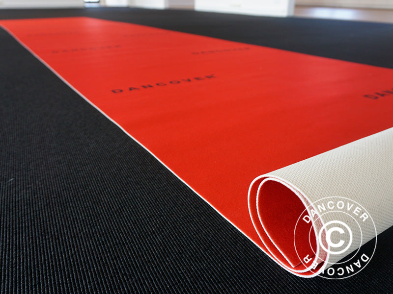 Red carpet runner w/print, 2.4x12 m