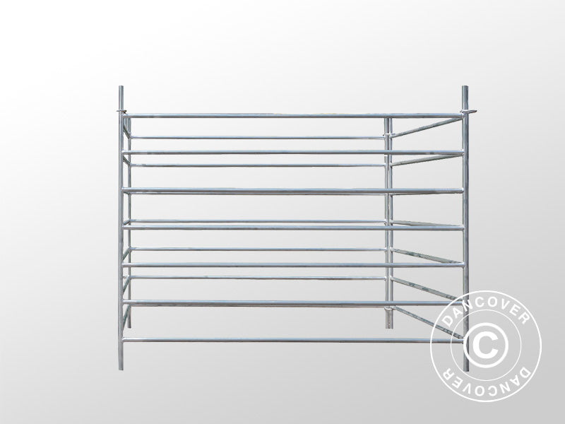 Animal enclosure, 1.5x1.22 m, 4 pcs., Silver