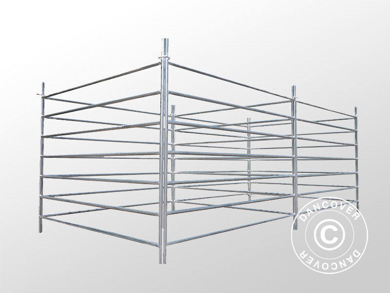 Animal enclosure, 1.5x1.22 m, 8 pcs., Silver