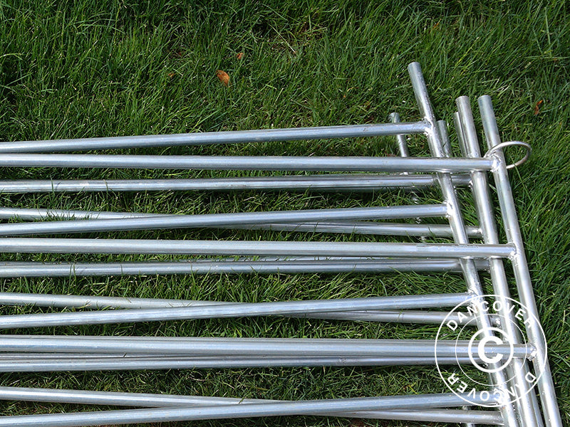 Animal enclosure, 1.5x1.22 m, 8 pcs., Silver