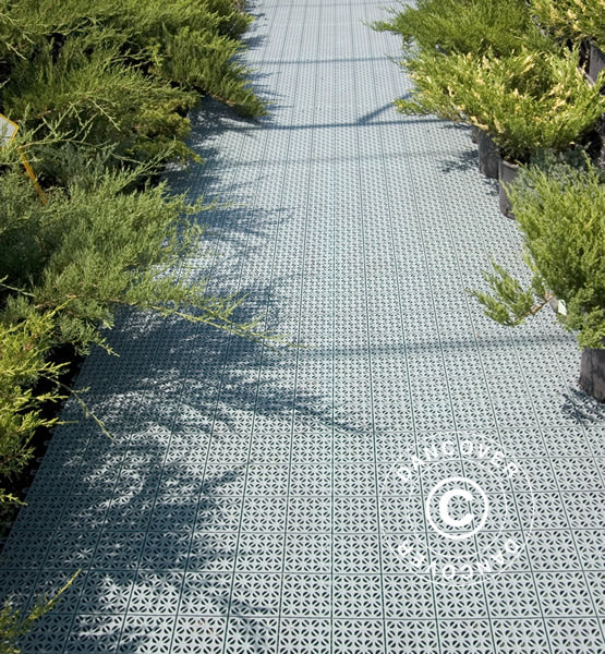 Plastic flooring Basic, Multiplate, Grey, 1.23 m² (4 pcs.)