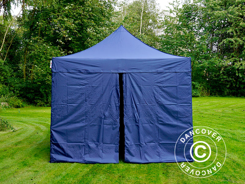 Pop up gazebo FleXtents Xtreme 50 3x3 m Dark blue, incl. 4 sidewalls
