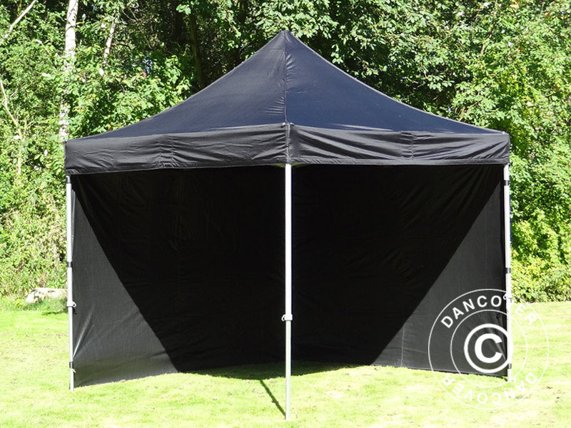 Pop up gazebo FleXtents PRO 3x3 m Black, incl. 4 sidewalls