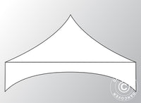 Roof cover "Arched" for Pop up gazebo FleXtents 3x6 m, White