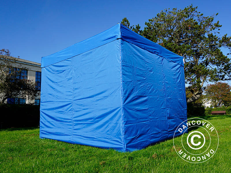 Pop up gazebo FleXtents PRO 3x3 m Blue, incl. 4 sidewalls