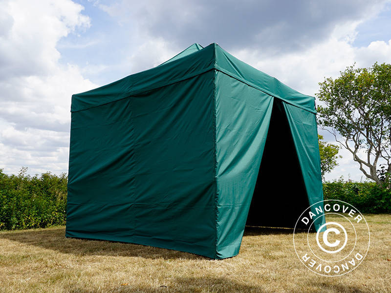 Pop up gazebo FleXtents PRO 3x3 m Green, incl. 4 sidewalls
