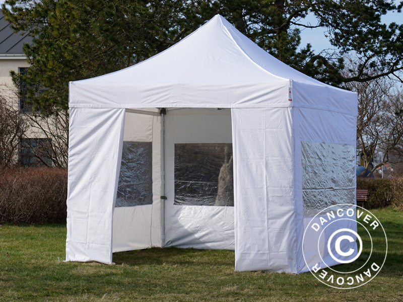 Pop up gazebo FleXtents PRO 3x3 m White, incl. 4 sidewalls