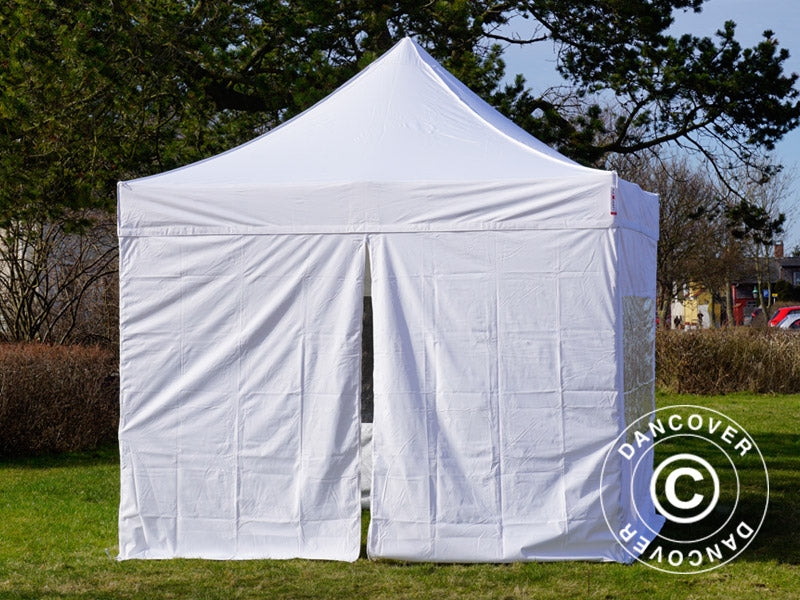 Pop up gazebo FleXtents PRO 3x3 m White, incl. 4 sidewalls