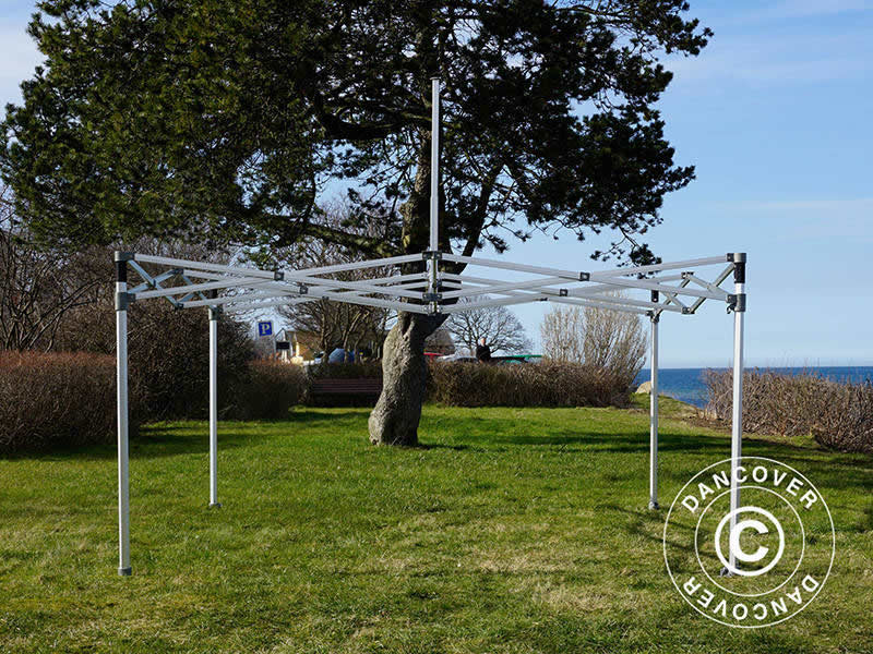 Pop up gazebo FleXtents Xtreme 50 "Wave" 3x3 m White, incl. 4 decorative curtains