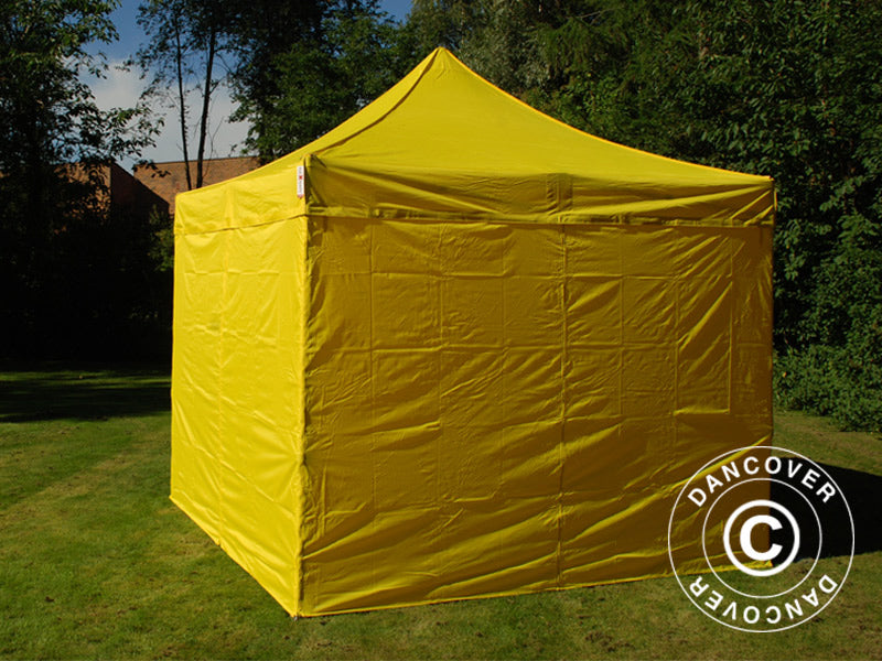 Pop up gazebo FleXtents PRO 3x3 m Yellow, incl. 4 sidewalls
