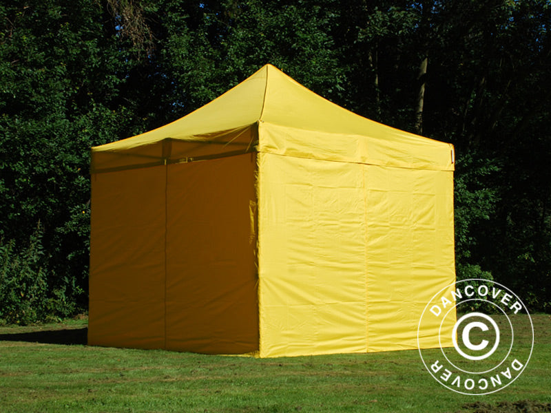 Pop up gazebo FleXtents PRO 3x3 m Yellow, incl. 4 sidewalls