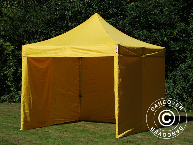 Pop up gazebo FleXtents PRO 3x3 m Yellow, incl. 4 sidewalls