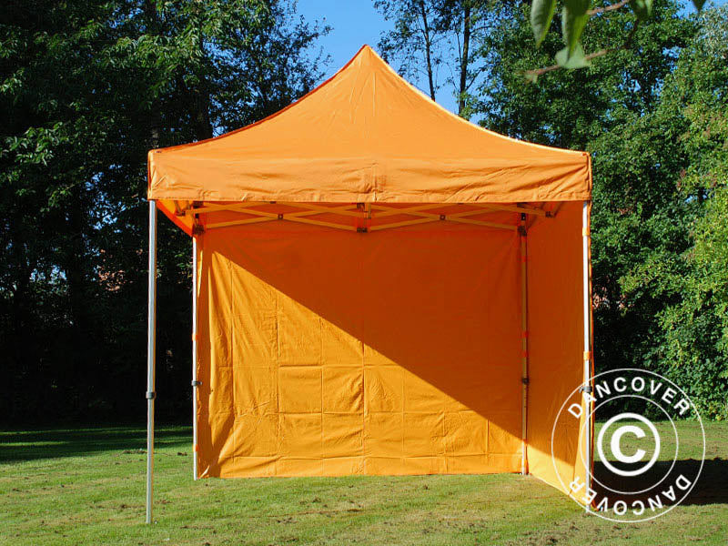 Pop up gazebo FleXtents PRO 3x3 m Orange, incl. 4 sidewalls