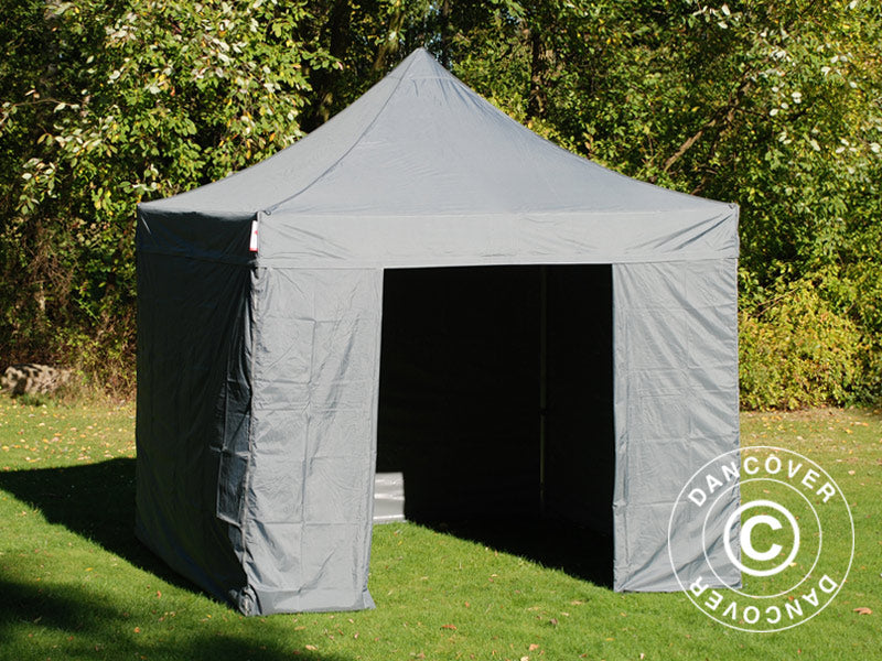 Pop up gazebo FleXtents PRO 3x3 m Grey, incl. 4 sidewalls