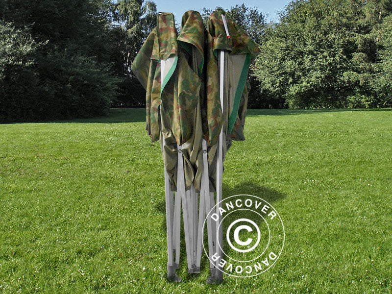 Pop up gazebo FleXtents PRO 4x4 m Camouflage/Military, incl. 4 sidewalls