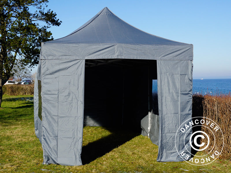 Pop up gazebo FleXtents PRO 3x6 m Grey, incl. 6 sidewalls