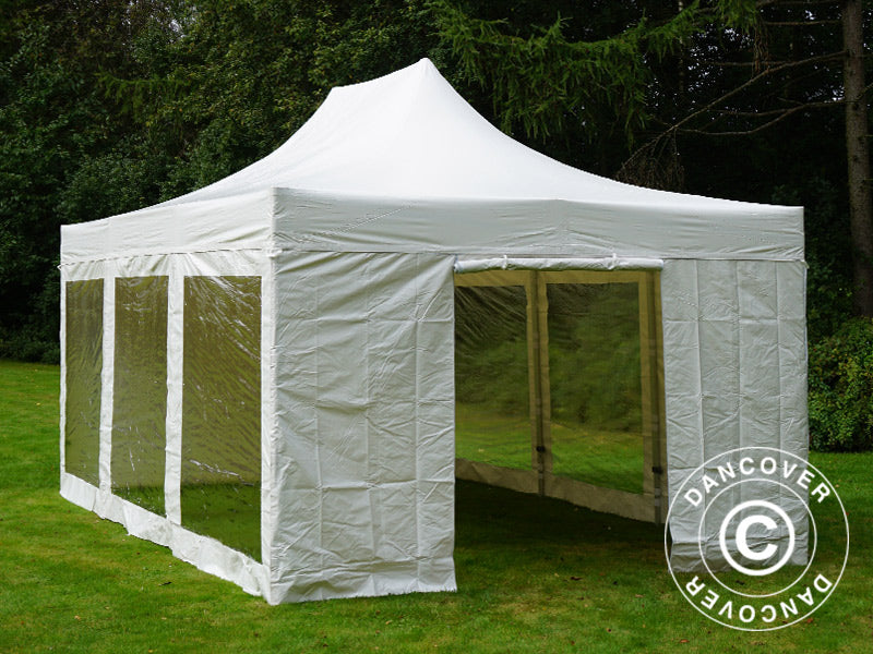 Pop up Gazebo FleXtents Xtreme 50 Heavy Duty 4x6 m White, incl. 8 sidewalls