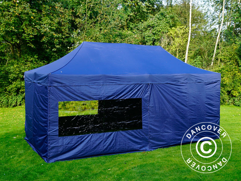 Pop up gazebo FleXtents Xtreme 50 3x6 m Dark blue, incl. 6 sidewalls