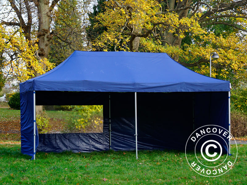 Pop up gazebo FleXtents Xtreme 50 3x6 m Dark blue, incl. 6 sidewalls