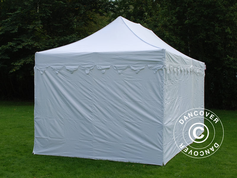 Pop up gazebo FleXtents PRO "Morocco" 3x6 m White, incl. 6 sidewalls