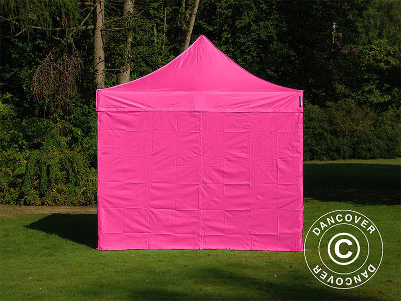 Pop up gazebo FleXtents Xtreme 50 Vintage Style 3x3 m Pink, incl. 4 sidewalls