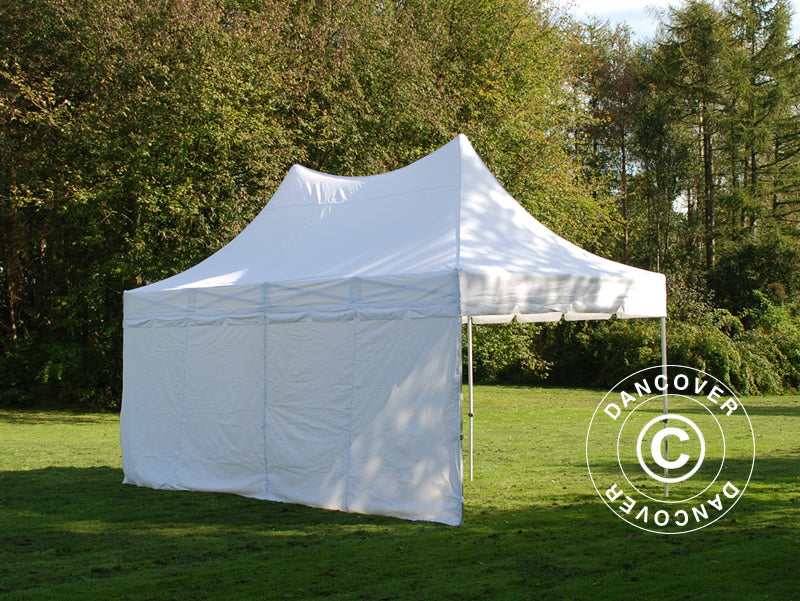 Pop up gazebo FleXtents PRO Peak Pagoda 3x6 m White, Incl. 6 sidewalls