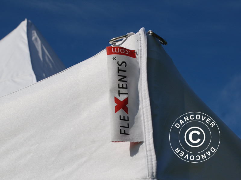 Pop up gazebo FleXtents PRO Peak Pagoda 3x6 m White, Incl. 6 sidewalls