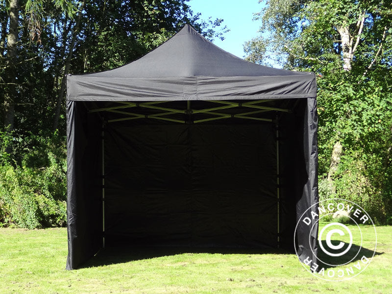 Pop up gazebo FleXtents Xtreme 60 3x3 m Black, incl. 4 sidewalls