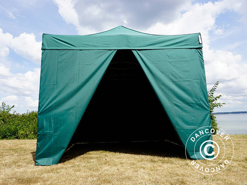 Pop up gazebo FleXtents Xtreme 60 3x3 m Green, incl. 4 sidewalls