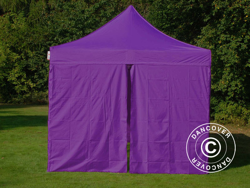Pop up gazebo FleXtents Xtreme 50 Vintage Style 3x6 m Purple, incl. 6 sidewalls
