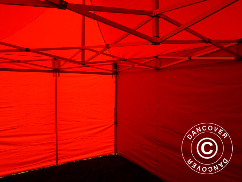 Pop up gazebo FleXtents PRO 3x4.5 m Red, incl. 4 sidewalls