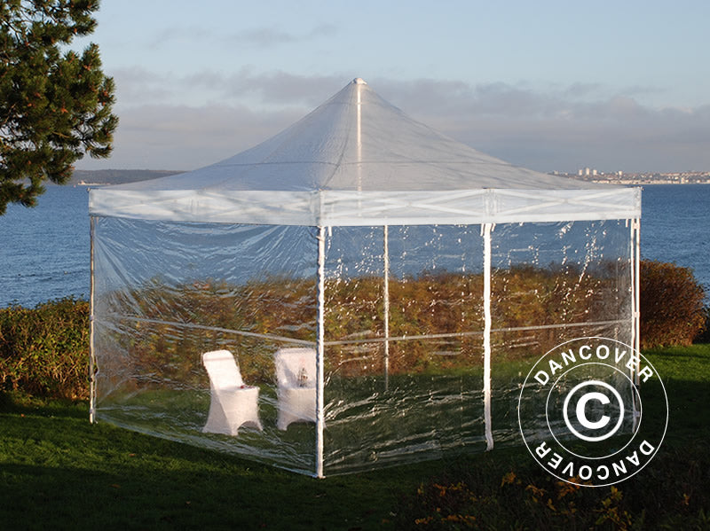 Pop up gazebo FleXtents PRO 4x4 m Clear, incl. 4 sidewalls