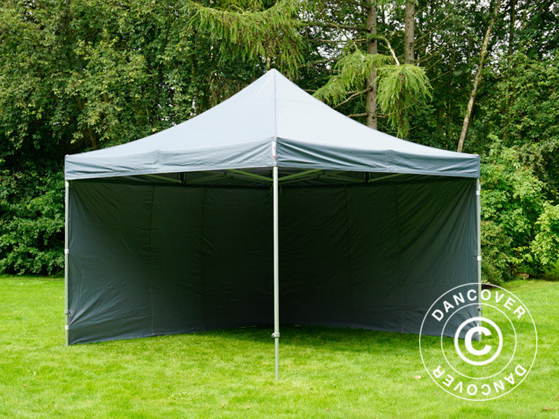 Pop up gazebo FleXtents PRO 4x4 m Grey, incl. 4 sidewalls